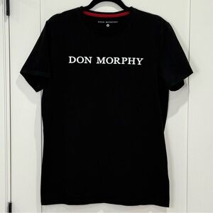 Don Morphy T-Shirt Black Logo Spellout Short Sleeve Crewneck Shirt Size Large